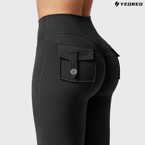 Coreflex Flare High-Waisted Scrunch Leggings with Pockets 