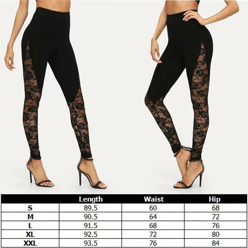 High Waist Black Lace Leggings
