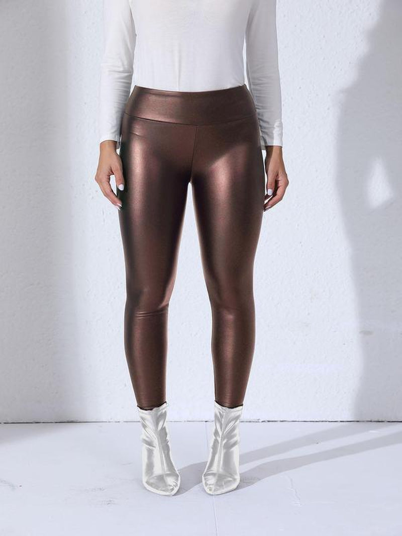 Leather Tummy Control Leggings