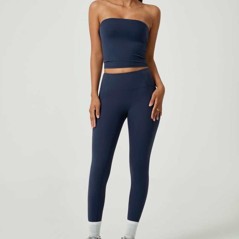 Timeoff 2-Piece Tube Top & High-Waist Leggings Set