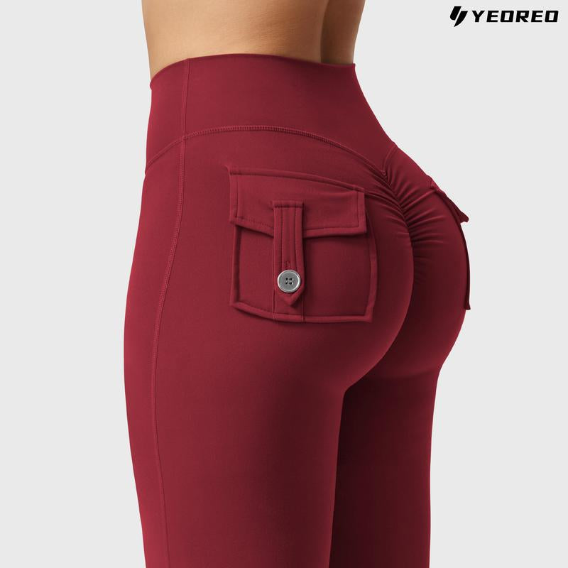 Coreflex Flare High-Waisted Scrunch Leggings with Pockets 
