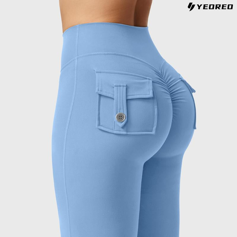 Coreflex Flare High-Waisted Scrunch Leggings with Pockets 