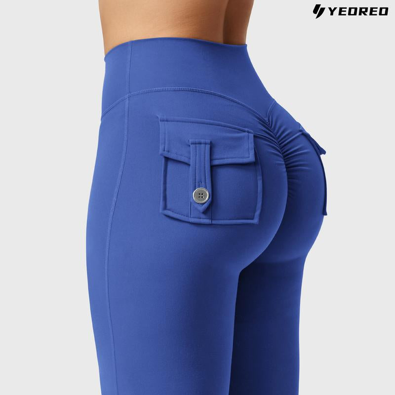 Coreflex Flare High-Waisted Scrunch Leggings with Pockets 