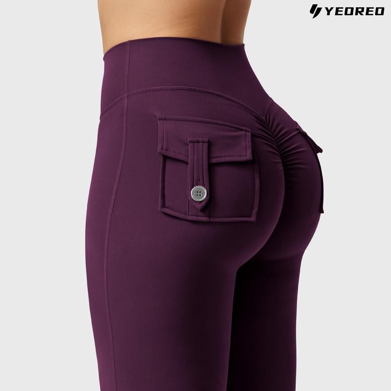 Coreflex Flare High-Waisted Scrunch Leggings with Pockets 