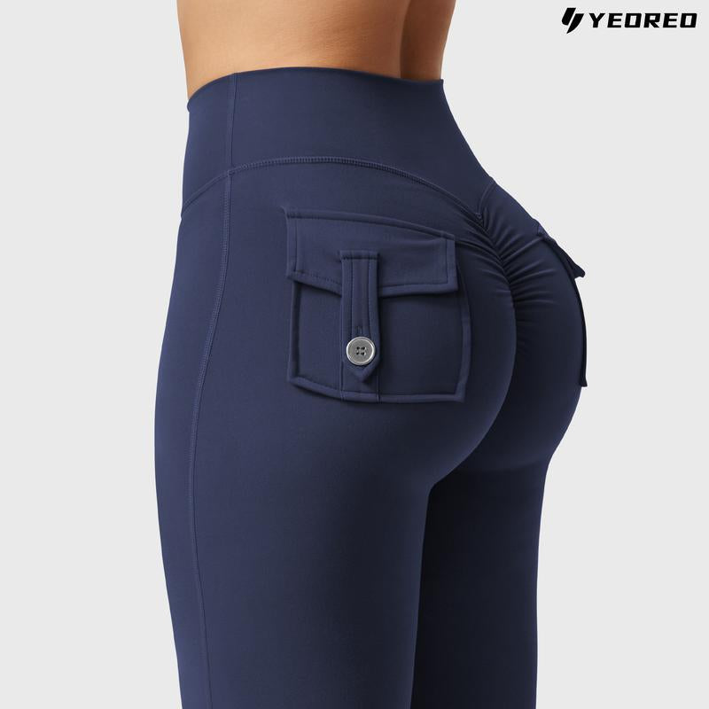 Coreflex Flare High-Waisted Scrunch Leggings with Pockets 