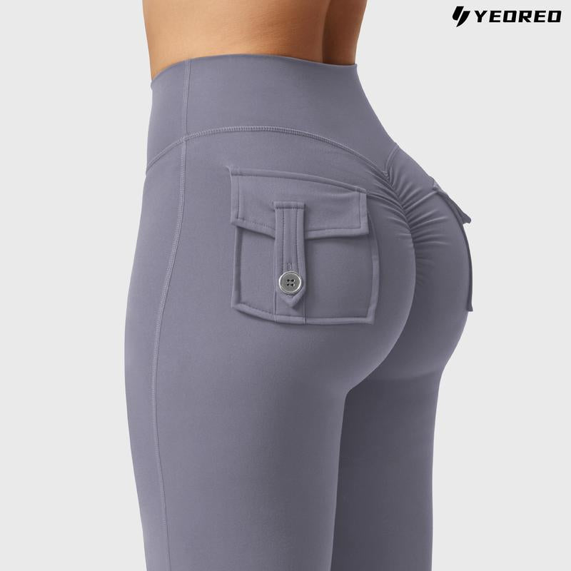 Coreflex Flare High-Waisted Scrunch Leggings with Pockets 
