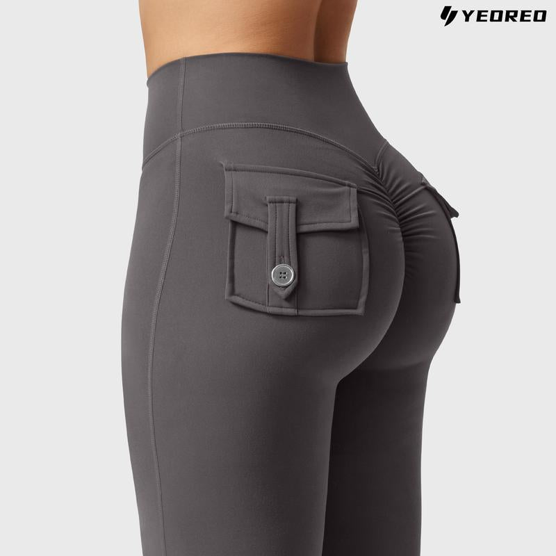 Coreflex Flare High-Waisted Scrunch Leggings with Pockets 